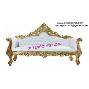 Asiático musulmán real indio boda sofá teca madera amor asiento con diseño de pavo real para el Día de San Valentín - Product Image 1