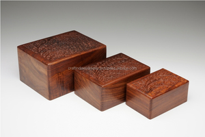 Wood Cremation Urns with Brass Pow - Product Image 2