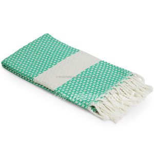 Toalla Hasir turca Peshtemal Fouta Hammam Green Classic Collection hecha en Turquía - Product Image 1