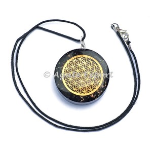 Mejor precio turmalina negra Orgone corazón colgante Fengshui piedra curativa productos - Product Image 3