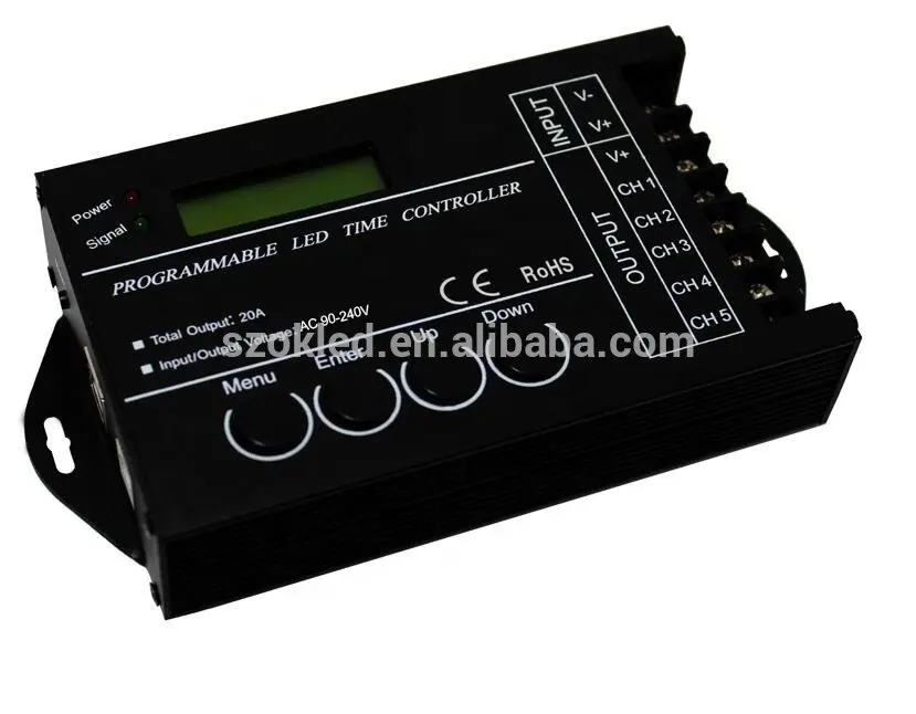 TC423 Time programmierbare RGB LED Controller AC100V 240V 5Channel Total Output 20A Common Anode Programmable