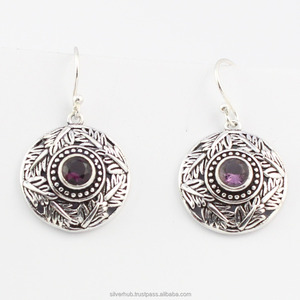 ขายดี925สเตอร์ลิงเงินสวิสสีฟ้าบุษราคัมต่างหูทำด้วยมือเครื่องประดับสำหรับขายส่ง - Product Image 6