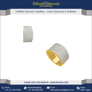 แหวนเพชรทองคำขาว18kt ผู้ชายเครื่องประดับหรูหราสำหรับผู้ชาย - Product Image 4