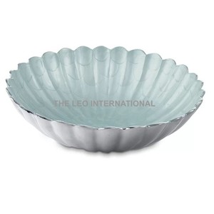 Cuenco acabado esmaltado de forma redonda de Metal de aluminio, cuenco decorativo moderno de estilo elegante con acento para el hogar de la más alta calidad - Product Image 1