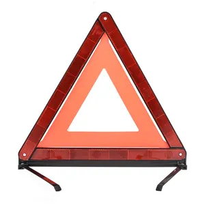 Emarca triângulo de aviso de segurança, refletor automotivo, triângulo refletor, tráfego, veicular, tripé de aviso