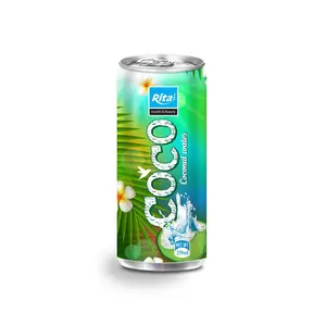 La mejor calidad, el mejor precio, 250ml de agua de coco, muestra gratis, etiqueta de diseño gratis, buen fabricante de Vietnam King Coconut export