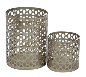 เชิงเทียนเหล็กเคลือบทองแบบโบราณขวดโหลดีไซน์ดีไซน์แบบใบไม้สำหรับตกแต่งบ้านวัสดุโลหะสำหรับเทศกาลคริสต์มาส - Product Image 4