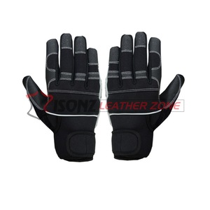 Guantes de Trabajo Mecánicos Negros Anti-Impacto, Guantes Mecánicos para Trabajo en Campos Petroleros y Multiusos - Product Image 5