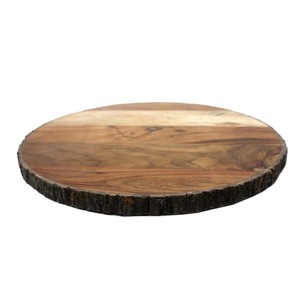 Assiette de service ronde en bois Assiette de service en bois assiettes en bois antiques assiette de service en granit - Product Image 1