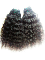 Harga Pabrik untuk Rambut Remy Keriting India Berkualitas Premium Tanpa Proses, 100% Rambut Manusia, Ekstensi Rambut Anyaman, Panjang 18 inci