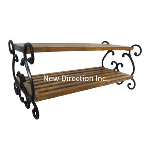 Zapatero decorativo de aluminio y madera de alta calidad de diseño moderno para el hogar, dormitorio, decoración al aire libre, estante de almacenamiento de zapatos - Product Image 2