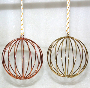 Adorno decorativo colgante de Navidad, alambre de Metal, forma redonda, oferta - Product Image 2