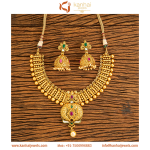 Impresionante y exclusiva colección de collar clásico antiguo con baño de oro 18433 Rubygreen - Product Image 2