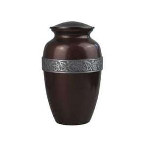 Urnas Funerarias Clásicas de Primera Calidad, Color Marrón, Grabadas, para Cenizas de Adultos, de Metal, Latón/Aluminio - Product Image 1