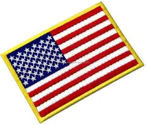 En iyi toptan nakış yamaları tedarikçisi amerikan abd ulusal bayrak işlemeli yama şönil yamalar üreticisi