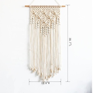 Macrame ที่แขวนผนังงานฝีมือที่ทันสมัยของตกแต่งตามธรรมชาติที่ดีที่สุดทำด้วยมือกล่องของขวัญปีใหม่ทำด้วยมือของตกแต่งบ้านและสวน - Product Image 6
