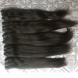 Vente en gros d'extensions de cheveux humains vierges birmans indiens brésiliens 1B #2 100% non traités, vague droite soyeuse Remmy Wefted Weave - Product Image 5