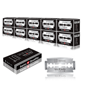 LOI titane DURABLADE suisse qualité jetable double tranchant lames de rasoir hommes inoxydable sécurité Salon de coiffure lame de rasage - Product Image 5