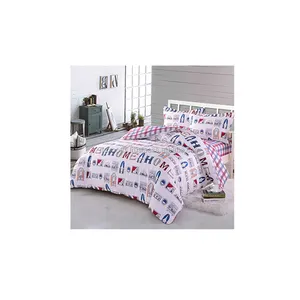 High Quality Cotton Material Living Room Bedding Bed Sheet Set With Custom Print Indian Supplier