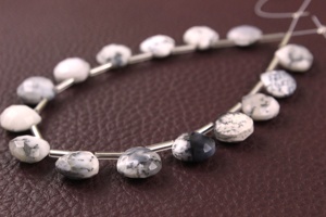 Pierres précieuses dendritiques naturelles de qualité supérieure, opale à facettes en forme de cœur, perles de Briolette, bijoux de Collection, coupe de Style - Product Image 3