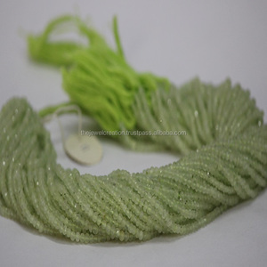 3mm 4mm naturel vert Prehnite facettes Rondelle perles de pierres précieuses brin prix d'usine de gros boutique en ligne maintenant de l'offre du fournisseur - Product Image 2
