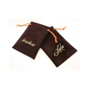 Green <b>Velvet</b> Pouch Custom <b>Velvet</b> Drawstring Pouch <b>Bag</b> for Jewelry Storage - Product Image 5