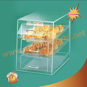 แท่นวางเค้กทรงสี่เหลี่ยมทำจากอะคริลิคใส3ชั้นจากโรงงาน - Product Image 5