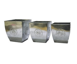 กระถางต้นไม้เคลือบสังกะสีพื้นกลางแจ้งสไตล์อเมริกันกระถางต้นไม้ดีไซน์ใหม่กระถางต้นไม้ตกแต่งสวน - Product Image 1