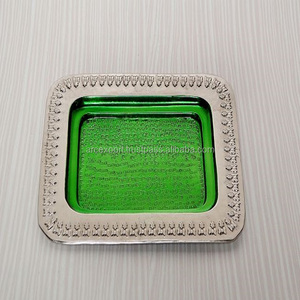 Bandeja de decoración de mesa de diseño maravilloso, bandeja de acero inoxidable de la mejor calidad, bandeja para servir té y café a un precio asequible - Product Image 1