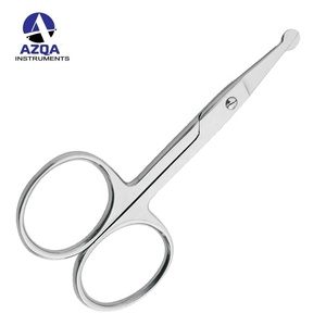 Ciseaux à ongles et à cuticules en acier inoxydable courbés, finition satinée, pour le soin des doigts, des orteils et des sourcils, vente en gros - Product Image 3