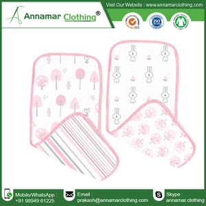 Bavoirs pour bébé en coton biologique certifié GOTS - Réutilisables, écologiques, antibactériens, unisexes, tailles personnalisées, logo, tissu en mousseline pour - Product Image 5