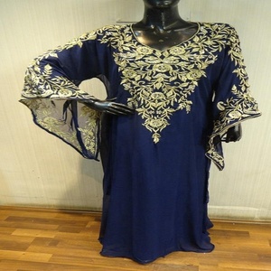 Las mujeres Abaya bordado vestido musulmán - Product Image 4