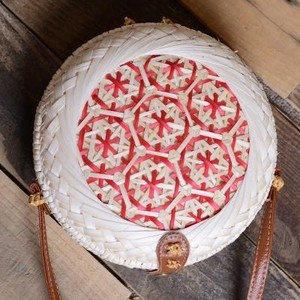 Bolso Hobo de Paja de Bambú Estilo Casual para Mujer, Correa de Cuero PU, Bolso de Mano de Ratán Hecho a Mano, Forro de Lona de Lino, Estilo Informal, Una Correa - Product Image 1