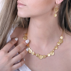Pendientes de Botón de Latón Chapado en Oro de Moda, Joyería Infantil para Fiestas de Aniversario, Hechos Principalmente de Aleación - Product Image 2