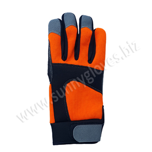 Guantes de trabajo mecánicos de cuero sintético - Product Image 4