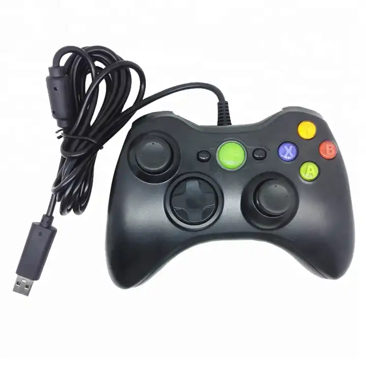 WIRED USB CONTROLLER FOR PC & XBOX 360 - BLACK