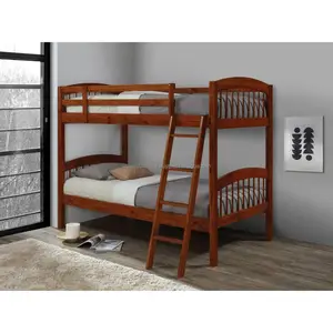 थोक सस्ते बच्चों के बिस्तर सेट लकड़ी के चारपाई बिस्तर मजबूत सीढ़ी के साथ बच्चों के लिए इंडोनेशियाई लकड़ी के फर्नीचर