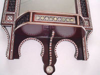 Cadre de miroir/console arabe antique en nacre, reproduction W23