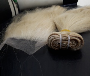 Haute Qualité #613 Blonde 30 Pouces Longue Ligne Droite Vierge Cheveux Frontale Fermeture Transparent HD Dentelle Techniques Attachées À La Main Perruques - Product Image 2