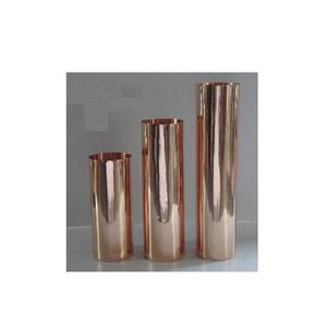 แจกันทรงกระบอกบางเฉียบสไตล์นอร์ดิก ทำจากทองแดง ขัดเงาแบบกระจก  มีแบบผิวด้านและแบบทองเหลืองให้เลือกด้วย - Product Image 2