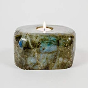 Bougeoir en pierre naturelle en Labradorite, bougeoir en agate naturelle, vente en gros - Product Image 5