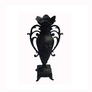 Antique <b>Bronze</b> Metal Flower Pot - Product Image 2