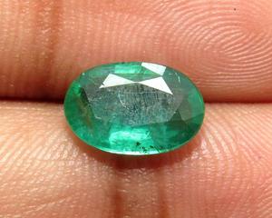 Cabujón de piedras preciosas Esmeralda, origen zambiano, Color verde, corte de rosa, forma ovalada suelta, fabricación de joyas naturales de buena calidad - Product Image 4