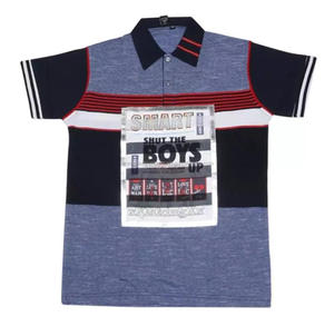 Camiseta Casual de Manga Corta para Hombre, Transpirable, de Punto, a Rayas, 100% Algodón, Antiarrugas, Bordada y Personalizada, al por Mayor - Product Image 3