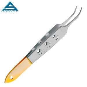 Pince à épiler professionnelle J2 en acier inoxydable avec pointe pointue incurvée à revêtement multiple vente en gros - Product Image 2