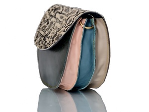 Sacs à main vintage faits à la main en cuir véritable sacoche petit mignon croisé demi sacs ronds imprimé animal sacs à bandoulière - Product Image 3