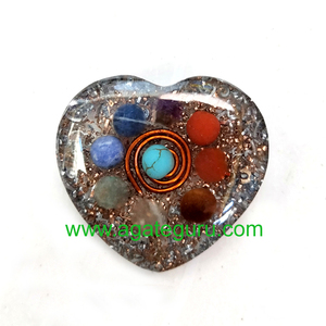 ออร์โกไนต์จี้รูปหัวใจเจ็ดจักระ - Product Image 1