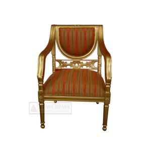 Fauteuil de luxe modèle classique doré indonésien, meuble de salon, haute qualité - Product Image 1