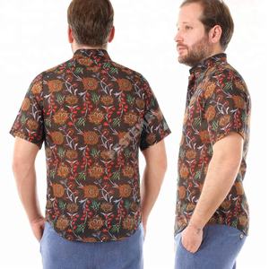 Camisa turca de estilo Vintage de diseño elegante, venta al por mayor, con patrón de flores patentado, manga corta y cuello alto de % 100 algodón - Product Image 2