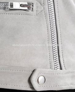 Chaqueta de Motociclista de Cuero de Gamuza Genuina con Cremallera para Hombre, Talla Grande, Invierno, Ecológica y Resistente al Viento - Product Image 4